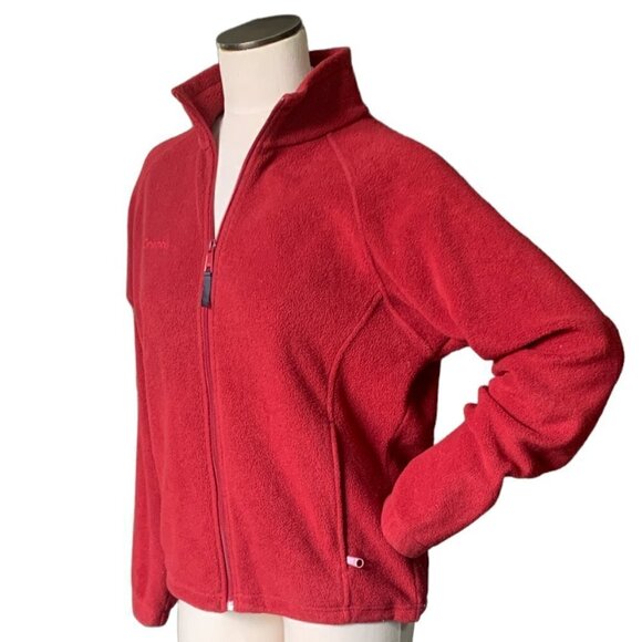Columbia Sportswear Fleece Full Zip Jacket Women's M Red #64A - Picture 4 of 7